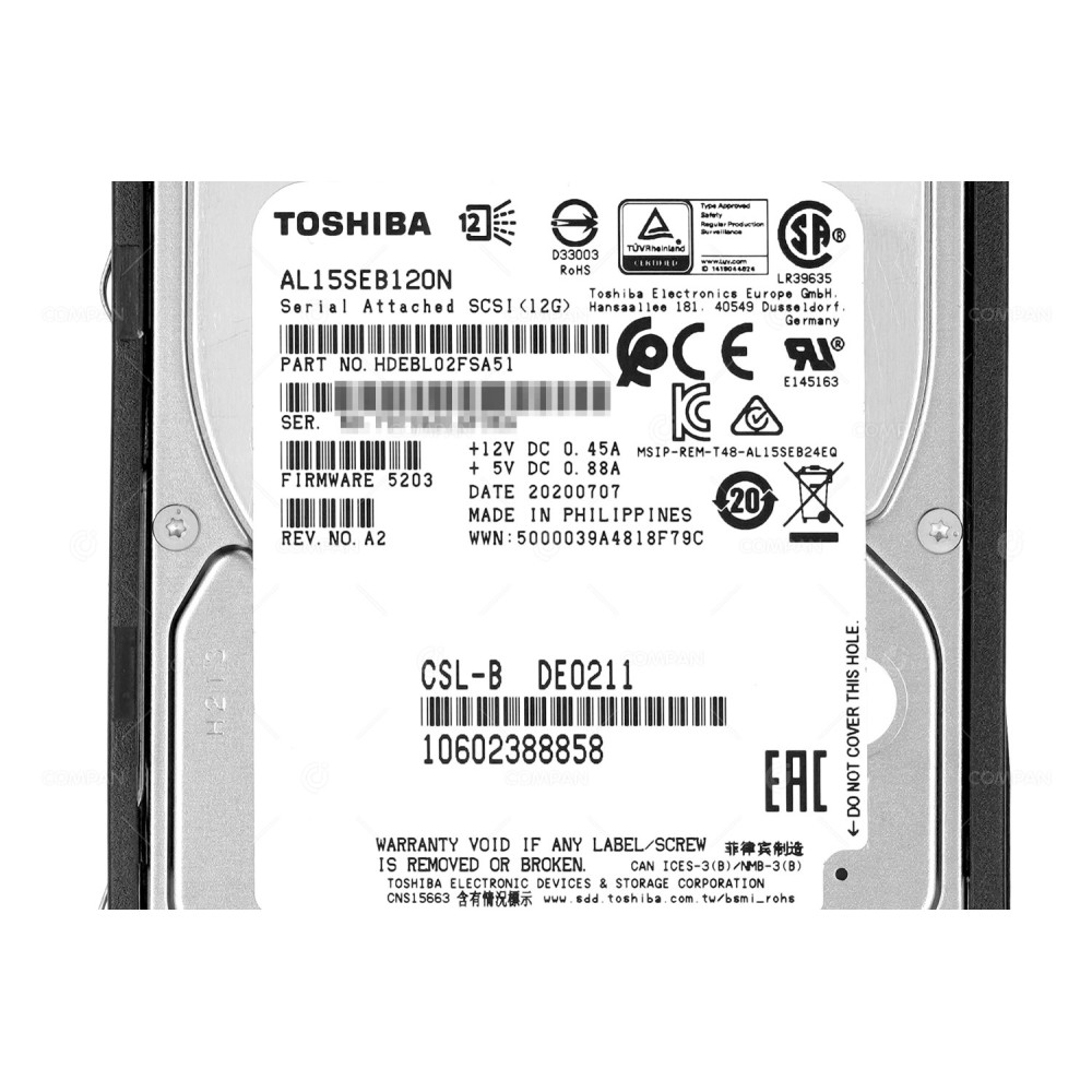 10602388858  FUJITSU HDD 1.2TB  10K  SAS 12G 2.5" SFF  FOR FUJITSU ETERNUS